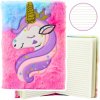 Plyšový zápisník Jednorožec so zlatým rohom A5 80 listov Plyšový zápisník Jednorožec so zlatým rohom A5 80 listov