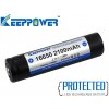 KeepPower P1665C 16650 2100 mAh Li-ion 3,7V Button Top s ochranou 4A KeepPower P1665C 16650 2100 mAh Li-ion 3,7V Button Top s ochranou 4A