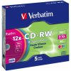 Verbatim CD-RW 700MB 12x, 5ks Verbatim CD-RW 700MB 12x, 5ks