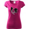 Border kólia obrys hlavy - Dámske tričko Pure - S ( Fuchsiová ) Border kólia obrys hlavy - Dámske tričko Pure - S ( Fuchsiová )