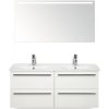 Kúpeľňová zostava Sanox Seville keramika zrkadlo 120 cm biela s LED Kúpeľňová zostava Sanox Seville keramika zrkadlo 120 cm biela s LED