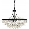 Chic Antique Čierny antik luster s kvapkovitými kryštálmi Versailles - 50*49cm/ E14/ 40W - Chic Antique Chic Antique Čierny antik luster s kvapkovitými kryštálmi Versailles - 50*49cm/ E14/ 40W - Chic Antique