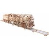 Ugears 3D puzzle Parní lokomotiva s vagónem 443 ks Ugears 3D puzzle Parní lokomotiva s vagónem 443 ks