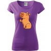 Kapybara s palcom hore - Dámske tričko Pure - L ( Fialová ) Kapybara s palcom hore - Dámske tričko Pure - L ( Fialová )