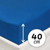 Jersey napínacie prestieradlo na extra vysoký matrac JR-016 Modré 180 x 200 - výška 40 cm Jersey napínacie prestieradlo na extra vysoký matrac JR-016 Modré 180 x 200 - výška 40 cm