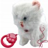 Interaktívne biele mačiatko na vodítku, hrá sa, chodí, mňauká, mačka na batérie Interaktívne biele mačiatko na vodítku, hrá sa, chodí, mňauká, mačka na batérie