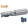 Fréza valcová čelná 3x8mm krátka 4bř. HSS Co8, 1 zub cez stred, typ N 120508.030 Fréza valcová čelná 3x8mm krátka 4bř. HSS Co8, 1 zub cez stred, typ N 120508.030