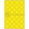 Labelea Samolepiace etikety kruh 40x40 mm farebné papierové, na hárku A4, pre laserovú a atramentovú tlač, Farba etikiet Žltá, Počet hárkov v balení 100 EPY999040PY024S Labelea Samolepiace etikety kruh 40x40 mm farebné papierové, na hárku A4, pre laserovú a atramentovú tlač, Farba etikiet Žltá, Počet hárkov v balení 100 EPY999040PY024S