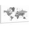Obraz mapa sveta v čiernobielej farbe Obraz mapa sveta v čiernobielej farbe
