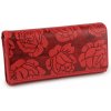 Dámska peňaženka s kvetmi 9x18,5 cm - červená Dámska peňaženka s kvetmi 9x18,5 cm - červená