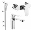 MEXEN/S - Milo DF40 SET umývadlová batéria + sprchová s príslušenstvom, chróm 71304DF40-00 MEXEN/S - Milo DF40 SET umývadlová batéria + sprchová s príslušenstvom, chróm 71304DF40-00