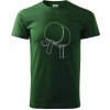 Rakety na stolný tenis jedným ťahom - Klasické pánske tričko vyššej gramáže - 4XL ( Fľaškovozelená ) Rakety na stolný tenis jedným ťahom - Klasické pánske tričko vyššej gramáže - 4XL ( Fľaškovozelená )