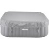 VEVOR Nafukovacia vírivka 185x66CM Štvorcová Nafukovacie Spa pre 4–6 osôb VEVOR Nafukovacia vírivka 185x66CM Štvorcová Nafukovacie Spa pre 4–6 osôb