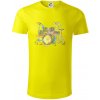 Bicie farebné splash - Tričko z organickej bavlny - 2XL ( Citrónová ) Bicie farebné splash - Tričko z organickej bavlny - 2XL ( Citrónová )