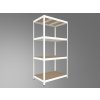 Regál do pivnice Biedrax 45 x 90 x 180 cm, biely, 4 police MDF, nosnosť 300 kg na policu Regál do pivnice Biedrax 45 x 90 x 180 cm, biely, 4 police MDF, nosnosť 300 kg na policu