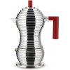 Kávovar Moka PULCINA 150 ml, na indukciu, červená rukoväť, Alessi Kávovar Moka PULCINA 150 ml, na indukciu, červená rukoväť, Alessi