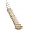 EgibiStairs Mlynárske schody TURN Ľavé d.300 x š.80cm borovica EgibiStairs Mlynárske schody TURN Ľavé d.300 x š.80cm borovica