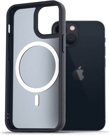 Púzdro AlzaGuard Matte Case Compatible with MagSafe iPhone 13 Mini tmavomodré