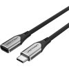 Vention TABHF Nylon Braided Type-C (USB-C) Extension Cable (4K/PD/60 W/5 Gbps/3 A), 1m, šedý
