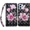Peňaženkové 3D puzdro na Motorola Moto G13 / G23 / G53 5G - Pink Flower Peňaženkové 3D puzdro na Motorola Moto G13 / G23 / G53 5G - Pink Flower