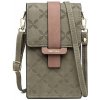 TopQ Kabelka na mobil Emboss s popruhom khaki TopQ Kabelka na mobil Emboss s popruhom khaki