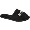 BOSS LOGO SLIPPERS -38 - Chlapčenské papuče z tkaniny, čierne BOSS LOGO SLIPPERS -38 - Chlapčenské papuče z tkaniny, čierne
