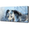 Foto obraz na plátne Zima sivý kôň 100x50 cm Foto obraz na plátne Zima sivý kôň 100x50 cm