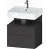 Duravit Qatego skrinka 59x47x59 cm závesná kúpeľňová skrinka pod umývadlo grafitová QA4393049490010 Duravit Qatego skrinka 59x47x59 cm závesná kúpeľňová skrinka pod umývadlo grafitová QA4393049490010