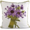 Obliečka na vankúš vyšívané kvety 45x45 cm - 2 ks 5 krémová najsvetl fialová Obliečka na vankúš vyšívané kvety 45x45 cm - 2 ks 5 krémová najsvetl fialová