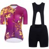 RIVANELLE Cyklistický krátky dres a krátke nohavice - BAROC - fialová/žltá RIVANELLE Cyklistický krátky dres a krátke nohavice - BAROC - fialová/žltá