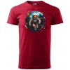 Sablio Tričko s potlačou Astronaut 1 - červené 5XL Sablio Tričko s potlačou Astronaut 1 - červené 5XL