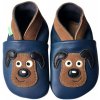 Hopi Hop Kožené capáčky Barefoot Veľ. L (12-18 mes.) Psík na modrej Hopi Hop Kožené capáčky Barefoot Veľ. L (12-18 mes.) Psík na modrej