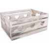 TIN TOURS Drevený box so srdiečkami 33x26x14 cm TIN TOURS Drevený box so srdiečkami 33x26x14 cm