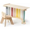 eliNeli Drevená montessori hojdačka 100 cm 6v1 max s doskou a stoličkou - set pastel eliNeli Drevená montessori hojdačka 100 cm 6v1 max s doskou a stoličkou - set pastel