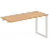 Pracovný stôl UNI O, k pozdĺ. reťazeniu, 140x75,5x60 cm, dub/biela Pracovný stôl UNI O, k pozdĺ. reťazeniu, 140x75,5x60 cm, dub/biela