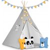 Detský stan tipi so svetielkami Nukido - sivý Detský stan tipi so svetielkami Nukido - sivý