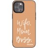 Picasee silikonový černý obal pro Apple iPhone 12 Pro Max - Boss Mama Picasee silikonový černý obal pro Apple iPhone 12 Pro Max - Boss Mama