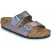 BIRKENSTOCK Šľapky Arizona BF Saffiano Iridescent Viola Strieborná BIRKENSTOCK Šľapky Arizona BF Saffiano Iridescent Viola Strieborná