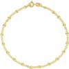 Silvego Zlatý náramok Figaro zo žltého zlata s brúsenými doštičkami 2,7 mm FNN1237BGY