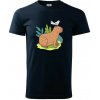 Kapybara a vtáčik - Klasické pánske tričko vyššej gramáže - S ( Tmavomodrá (veľmi tmavá - skoro čierna) ) Kapybara a vtáčik - Klasické pánske tričko vyššej gramáže - S ( Tmavomodrá (veľmi tmavá - skoro čierna) )