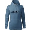 Evolúcia volejbal smeč - Mikina dámská Cape s kapucí - XS ( Denim ) Evolúcia volejbal smeč - Mikina dámská Cape s kapucí - XS ( Denim )