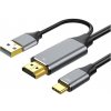 PremiumCord HDMI2.0 na USB-C kábel pre monitory s USB-C konektorom, 4K @ 60Hz, 1080p Aluminium 2m ku31hdmi25 PremiumCord HDMI2.0 na USB-C kábel pre monitory s USB-C konektorom, 4K @ 60Hz, 1080p Aluminium 2m ku31hdmi25