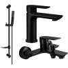 MEXEN/S - Alfa DF72 Set umývadlovej a vaňovej batérie s príslušenstvom, čierna 745703DF72-70 MEXEN/S - Alfa DF72 Set umývadlovej a vaňovej batérie s príslušenstvom, čierna 745703DF72-70