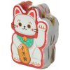 Stlačený cestovný uterák v tablete s mačkou Maneki Neko Farba: červená Stlačený cestovný uterák v tablete s mačkou Maneki Neko Farba: červená