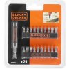 SADA 21 DIELNA 25mm+ MAGNETICKÝ DRŽIAK Black and Decker A7074 SADA 21 DIELNA 25mm+ MAGNETICKÝ DRŽIAK Black and Decker A7074