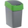 Curver Strend Pro FLIP BIN 25 l šedostříbrná/zelená koš na odpad