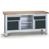 Pracovný stôl do dielne G6, 2 zásuvky, 2 skrinky, 1 polica, 1690 x 600 x 860 - 900 mm, grafit Pracovný stôl do dielne G6, 2 zásuvky, 2 skrinky, 1 polica, 1690 x 600 x 860 - 900 mm, grafit