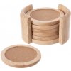 ORION Podtácky so stojanom Ø 9,5 cm, drevené, 6 ks ORION 710772 ORION Podtácky so stojanom Ø 9,5 cm, drevené, 6 ks ORION 710772