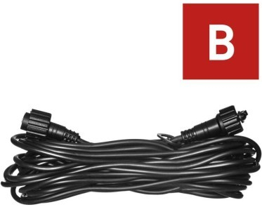 EmosLighting D2ZB01 Prodlužovací kabel pro spojovací řetězy Profi černý 10 m venkovní i vnitřní