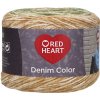 Pletacia priadza DENIM COLOR 00001 zelená hnedá biela Pletacia priadza DENIM COLOR 00001 zelená hnedá biela